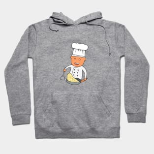 chef cooking and flipping fried rice Hoodie